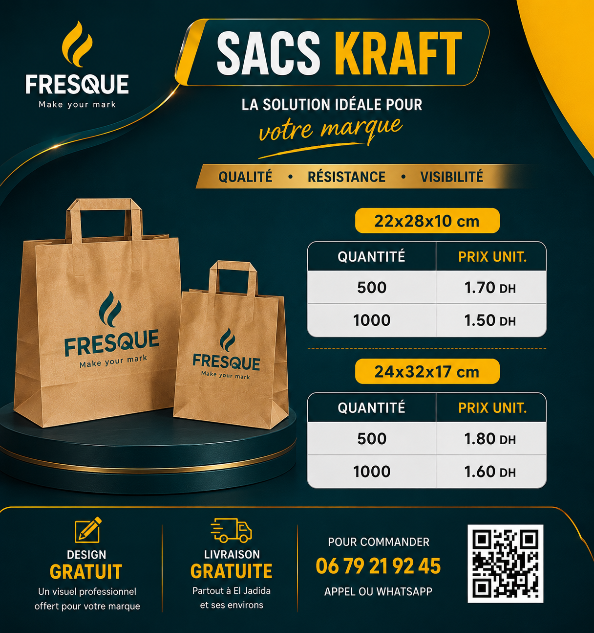 Sacs Kraft FRESQUE