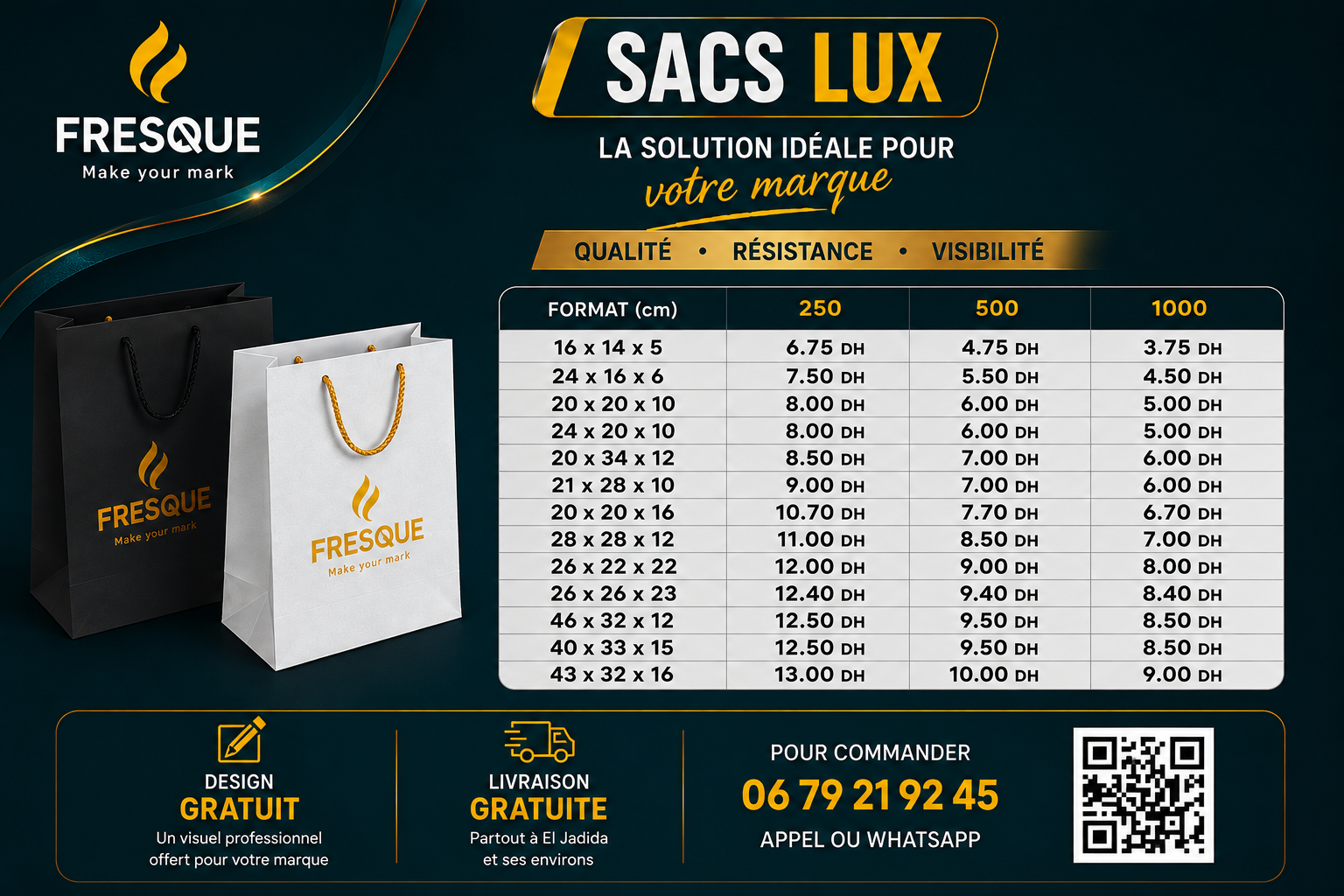 Sacs LUX FRESQUE